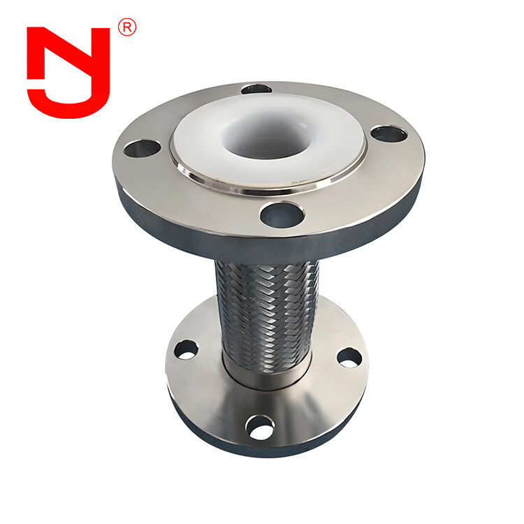 고성능 유체 이송용 PTFE 라이닝 스테인리스 스틸 와이어 브레이드 골판 금속 플렉스 튜브 DN8-DN400