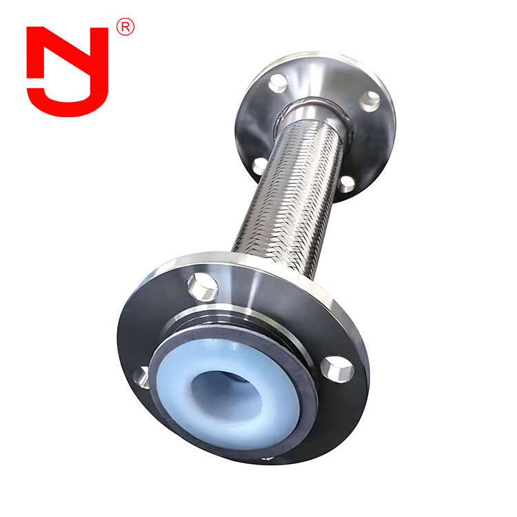 고성능 유체 이송용 PTFE 라이닝 스테인리스 스틸 와이어 브레이드 골판 금속 플렉스 튜브 DN8-DN400